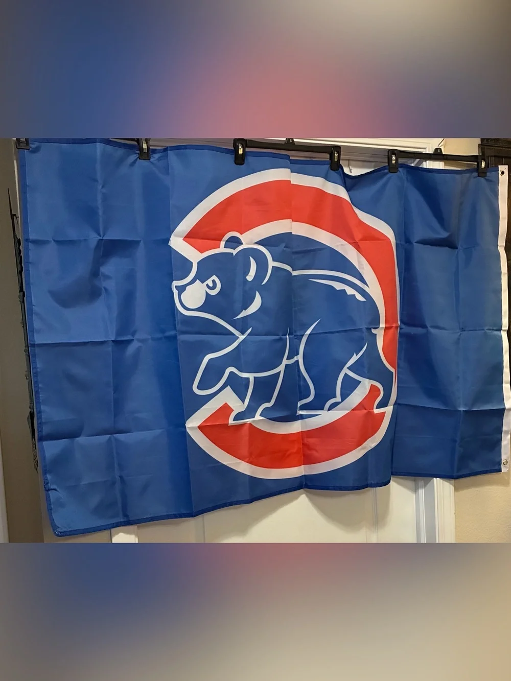 Chicago Cubs Flag 2 Sided 3x5 Walking Cub Logo Outdoor/Indoor Banner Flag